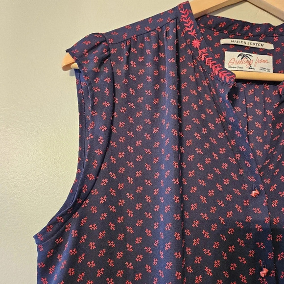 Scotch & Soda Maison Scotch Button Down Sleeveless Women's Boho Jumpsuit Size L. - Picture 8 of 16